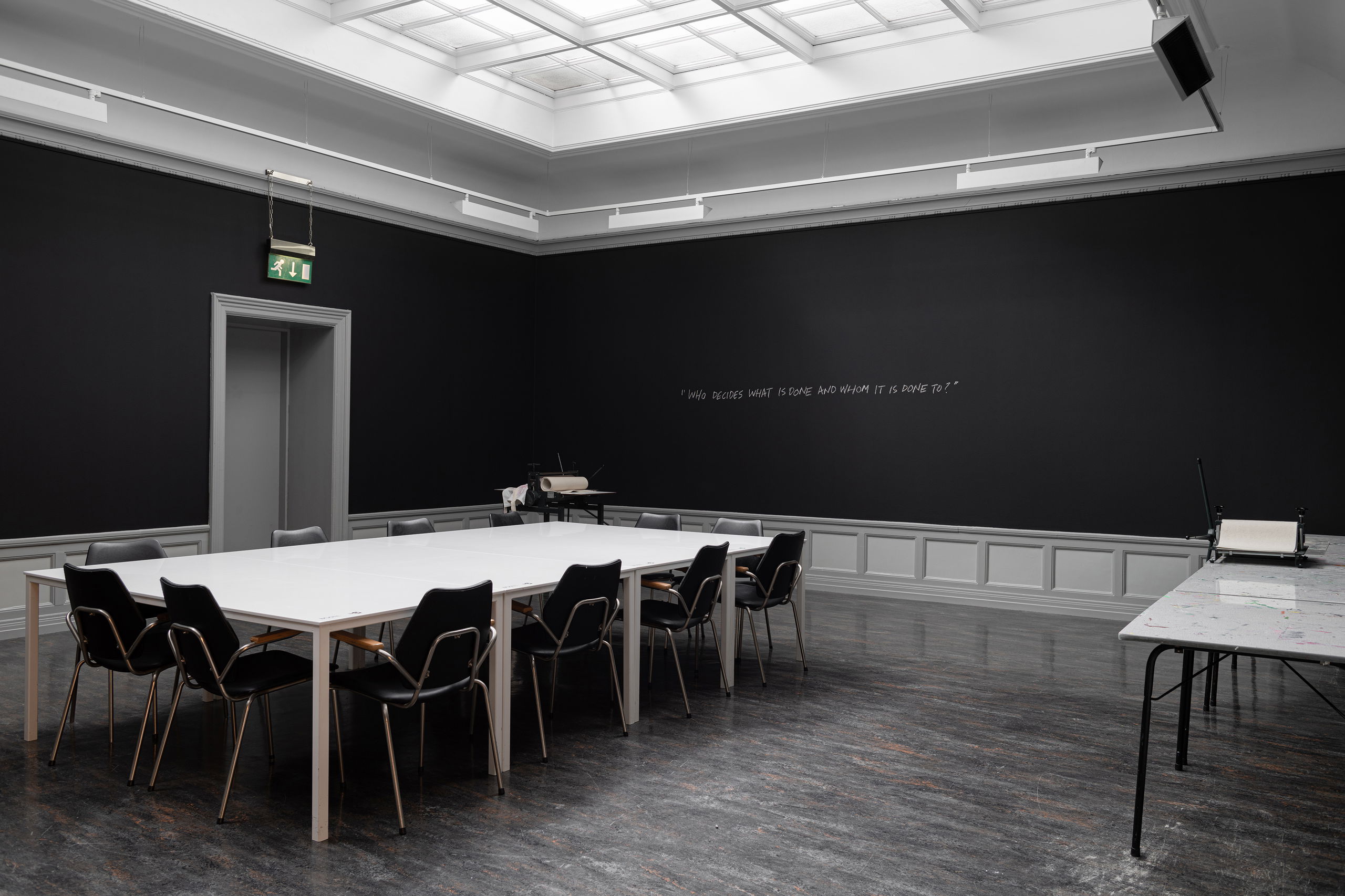 Ciara Phillips, Whatever happened to that bridge we crossed? (2019), installation view. Photo: Erik Sæter Jørgensen.