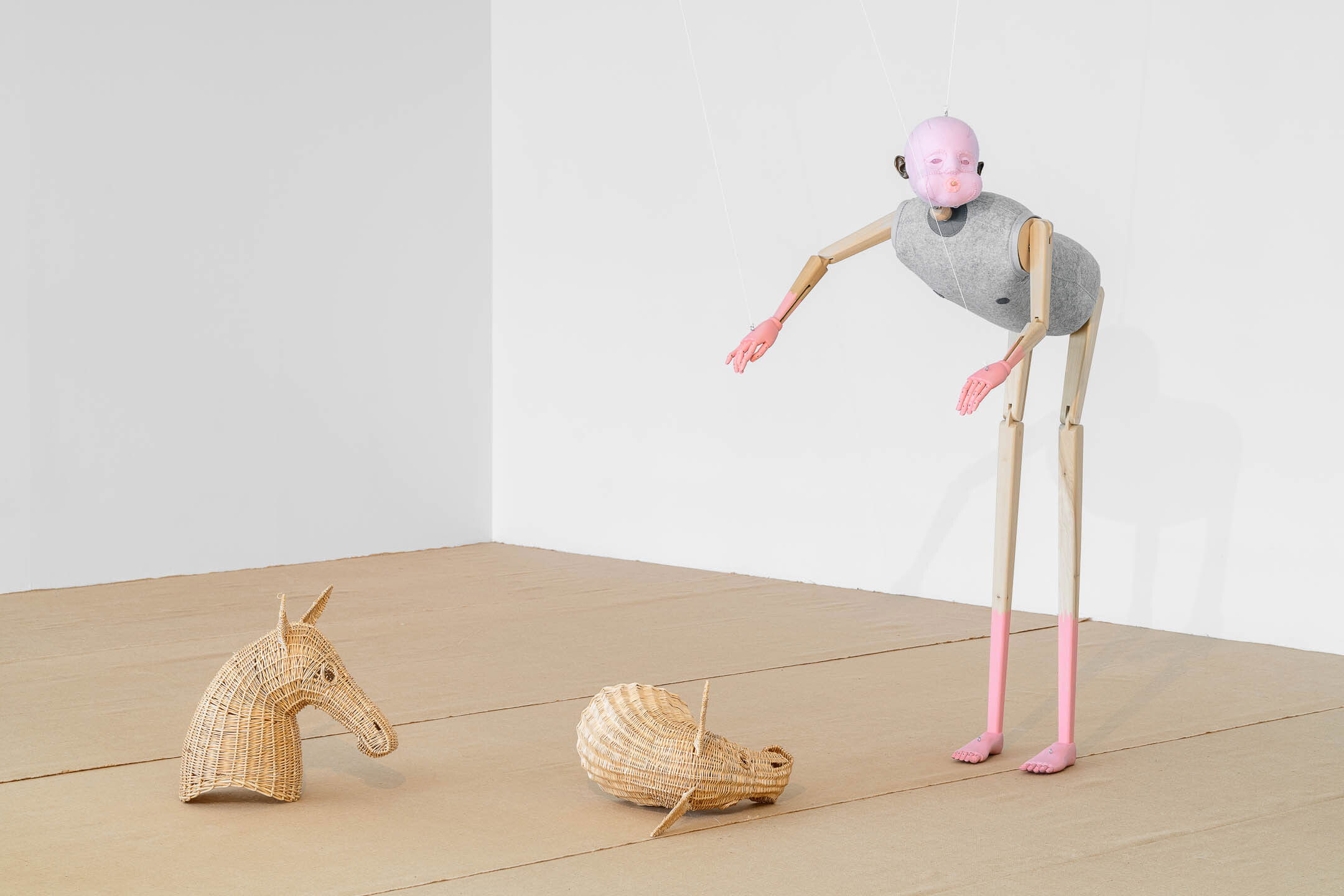 Jonathan Baldock, Me, Myself and I (2020), installation view. Photo: Erik Sæter Jørgensen.