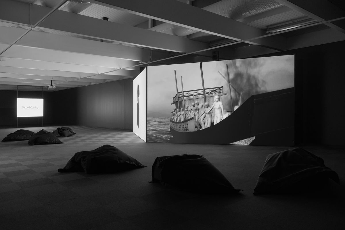 Peggy Ahwash, Vision Machines (2022), installation view. Photo: Erik Sæter Jørgensen.