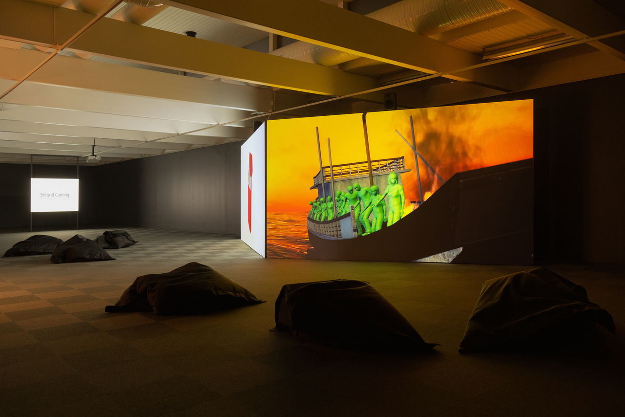 Peggy Ahwash, Vision Machines (2022), installation view. Photo: Erik Sæter Jørgensen.