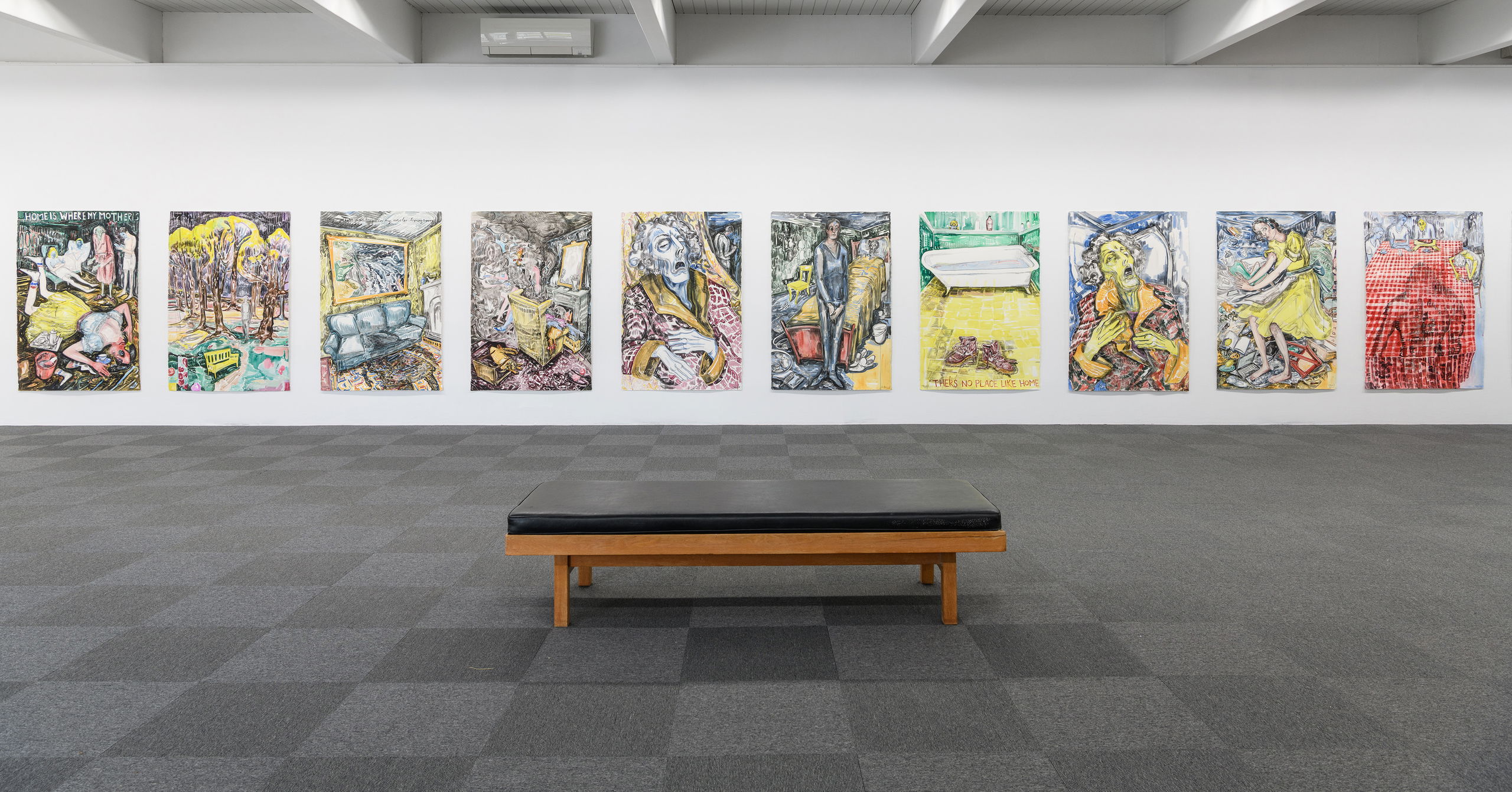 Vanessa Baird, Here we are again, happy as can be, all good pals and jolly good company (2021), installation view. Photo: Kunsthall Stavanger / Markus Johansson (Bitmap).