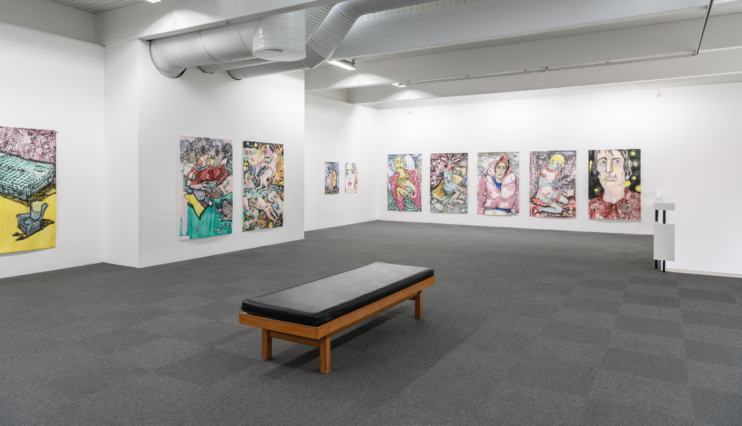 Vanessa Baird, Here we are again, happy as can be, all good pals and jolly good company (2021), installation view. Photo: Kunsthall Stavanger / Markus Johansson (Bitmap).