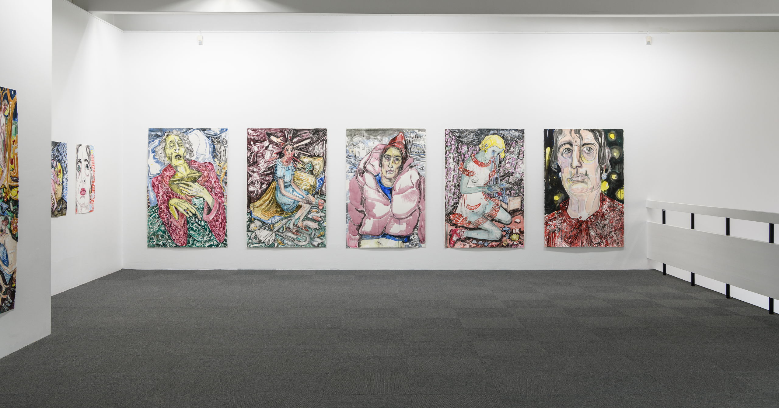 Vanessa Baird, Here we are again, happy as can be, all good pals and jolly good company (2021), installation view. Photo: Kunsthall Stavanger / Markus Johansson (Bitmap).