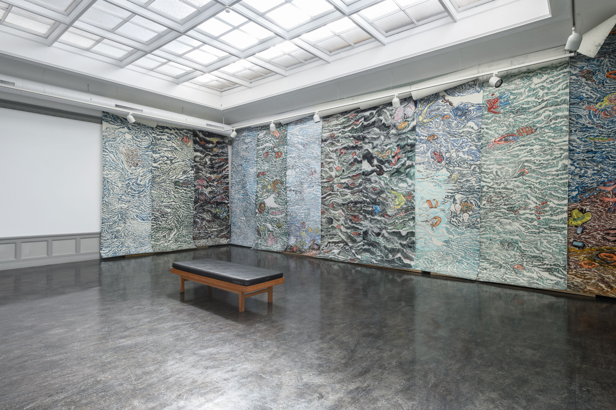 Vanessa Baird, Here we are again, happy as can be, all good pals and jolly good company (2021), installation view. Photo: Kunsthall Stavanger / Markus Johansson (Bitmap).