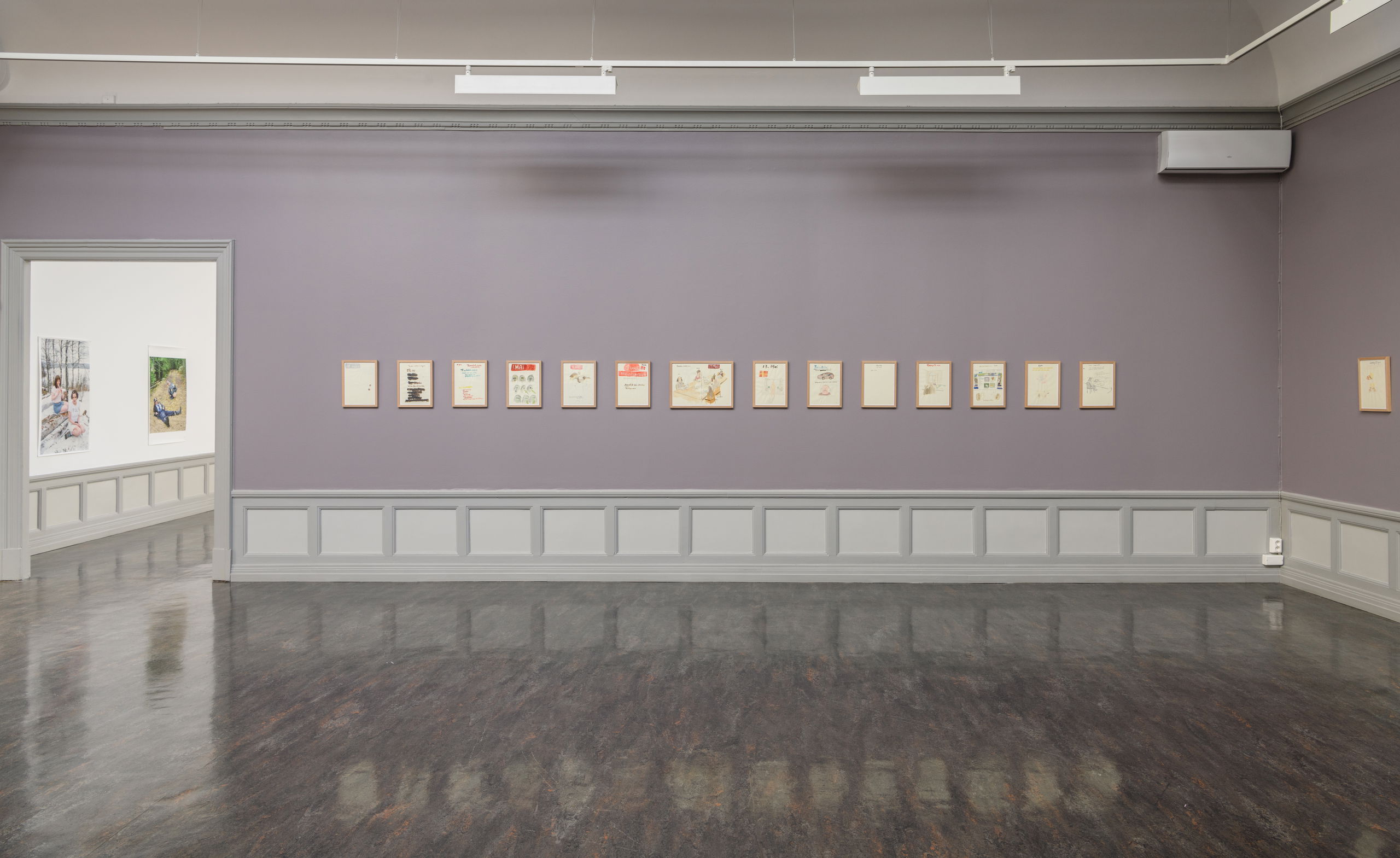 Vanessa Baird, Here we are again, happy as can be, all good pals and jolly good company (2021), installation view. Photo: Kunsthall Stavanger / Markus Johansson (Bitmap).