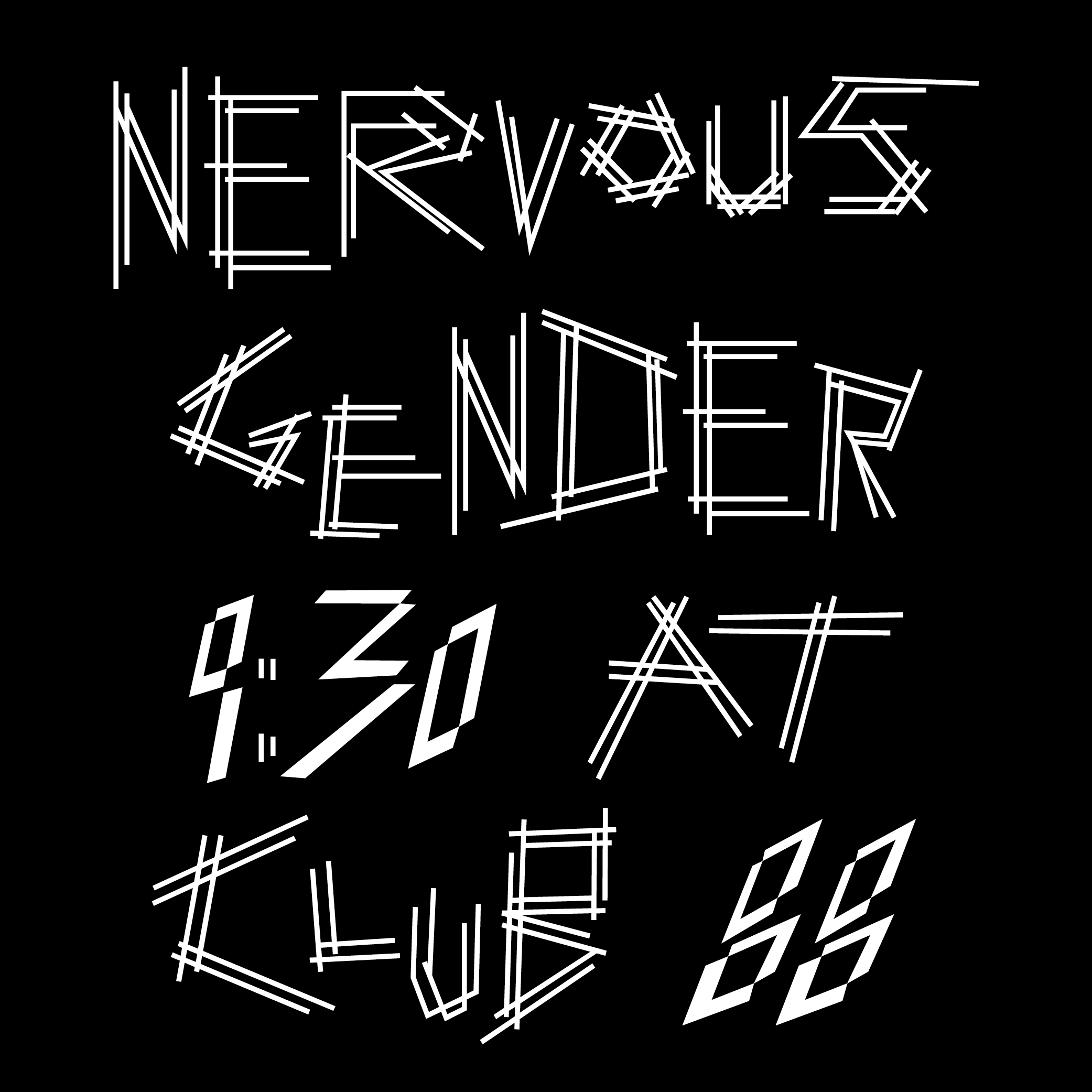 Typeeksempel av Gerardo Velázquez.